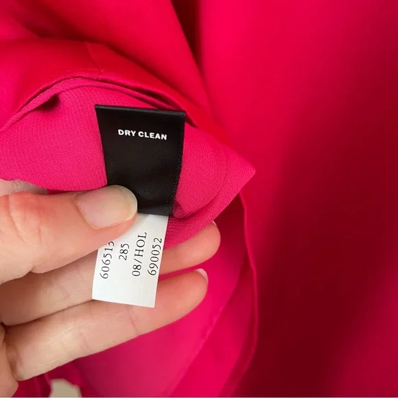 Banana Republic Monogram 100% Silk Maxi Dress Gown Pink Red Size 6 Wedding